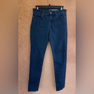 Old Navy Rockstar Women's Size 12 Blue Super Skinny Dark Wash Stretch Knit Jeans